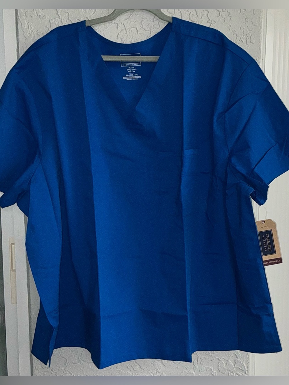 Cherokee Royal Blue V-Neck Medical Scrub Top